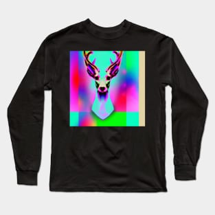 psychedelic Stag / Buck Long Sleeve T-Shirt